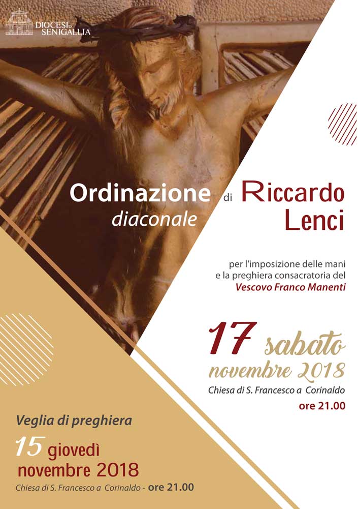 Ordinazione diaconale di Riccardo Lenci – 17 novembre 2018