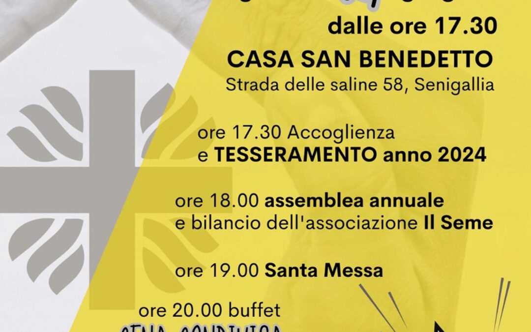 Associazione “Il Seme” Volontari in festa – Giovedì 27 giugno 2024, Casa San Benedetto- Senigallia